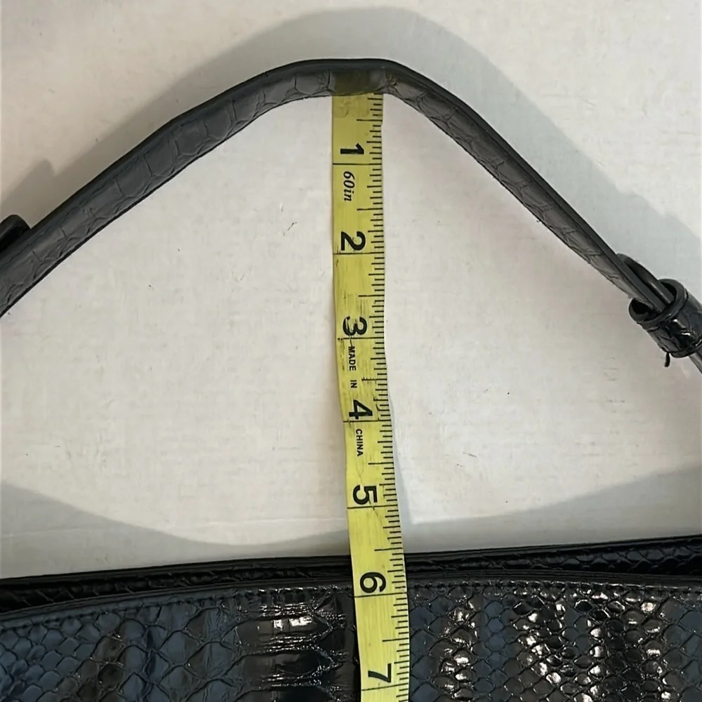 LULU DHARMA Black snakeskin Women's HOBO Bag in PRISTINE CONDITION